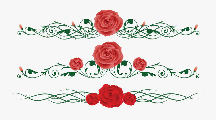 And Flower Chinese Rose Vine Thorns, Prickles Clipart - Rose Vine Clipart, Transparent Clipart