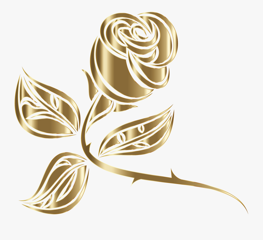 Plant,flower,commodity - Golden Rose Clip Art, Transparent Clipart