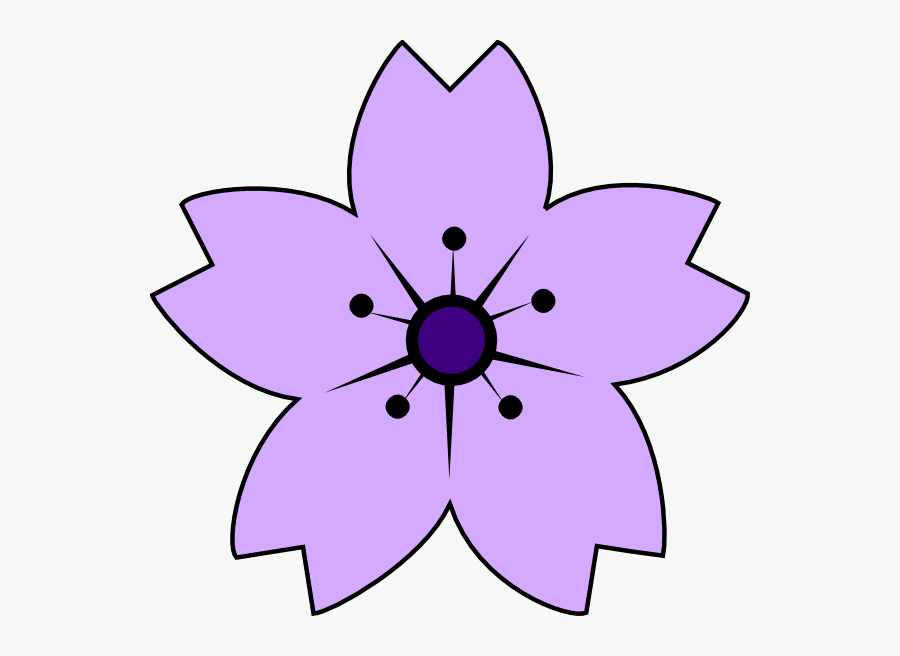 Transparent Sakura Flower Clipart - Sakura Flowers Purple Png, Transparent Clipart