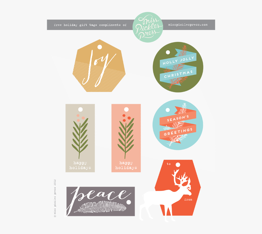 Free Printable Gift Tags - Graphic Design, Transparent Clipart