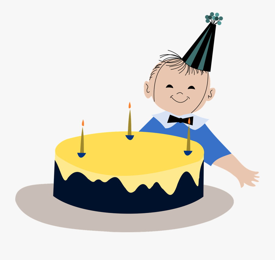 Candles, Happy, Holiday, Cake, Boy, Birthday, Child - Fiú Születésnap, Transparent Clipart