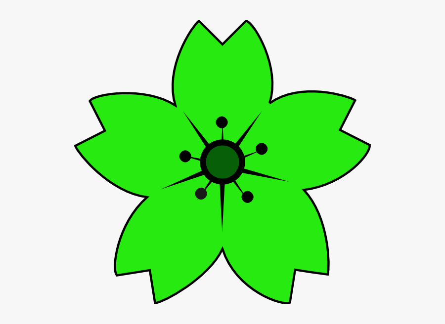 Sakura Pink Svg Clip Arts - Transparent Background Simple Flower Clipart, Transparent Clipart