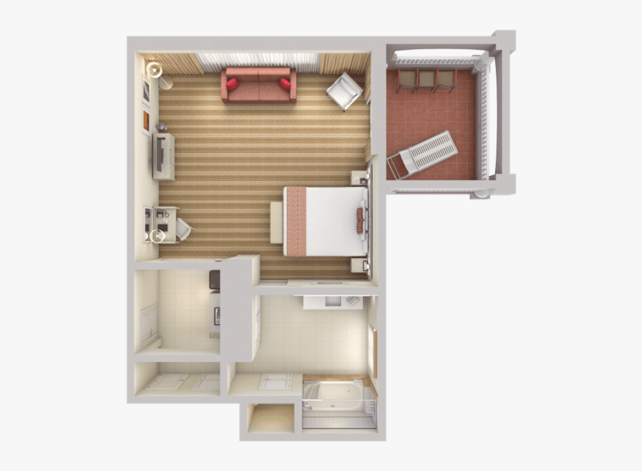 3d Room Top View, Transparent Clipart