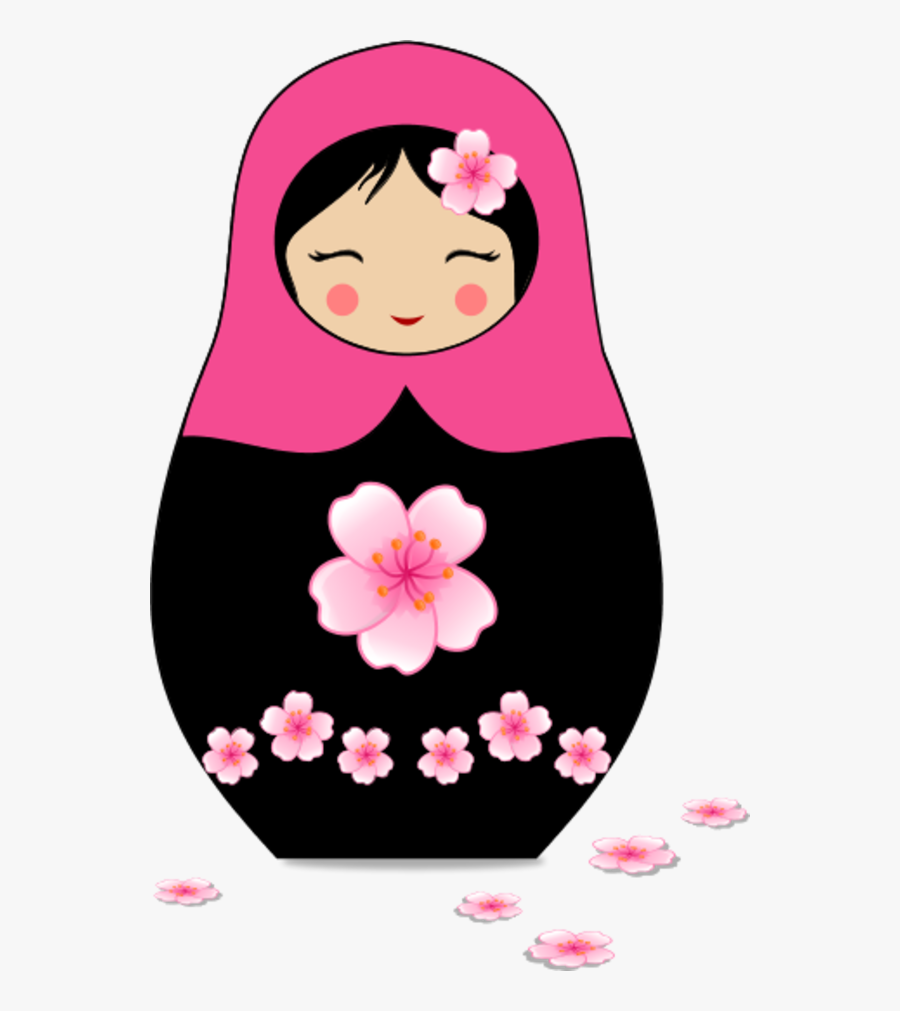 Russian Doll Sakura - Pink Icon Transparent Background, Transparent Clipart