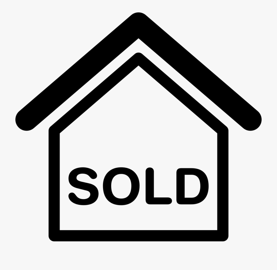 Clip Art House Sign Font - House Sold Icon Png, Transparent Clipart