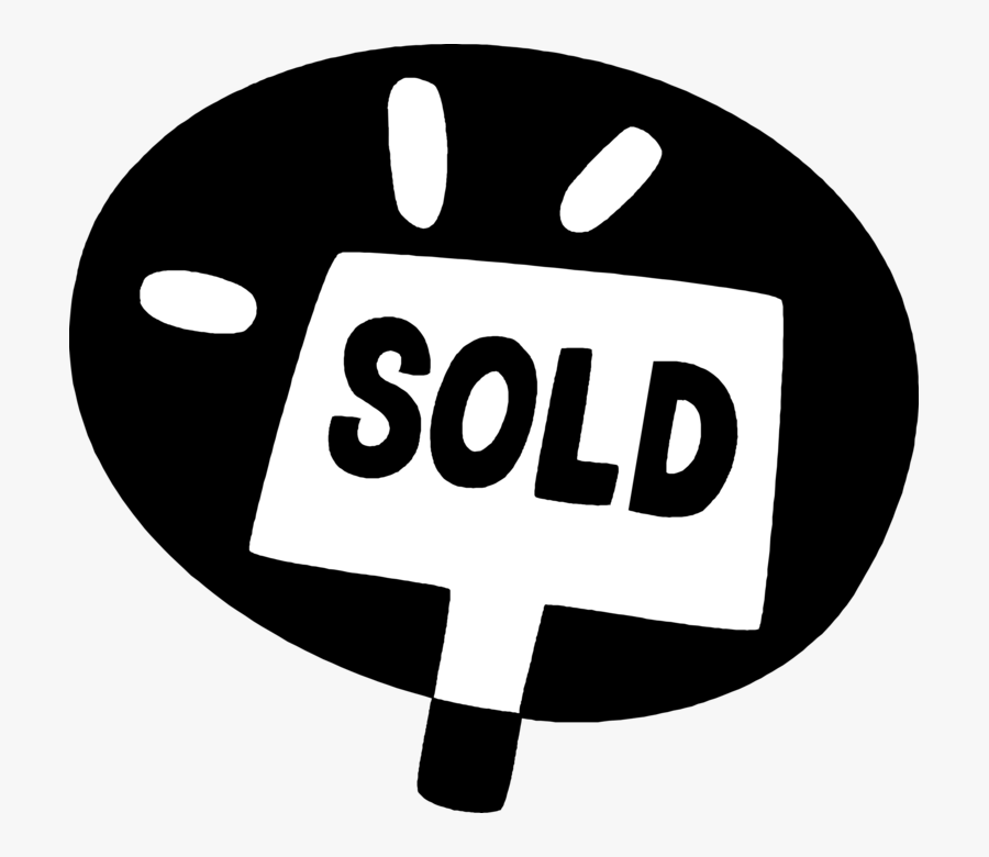 Vector Illustration Of Residential Real Estate Sold - Sign, Transparent Clipart