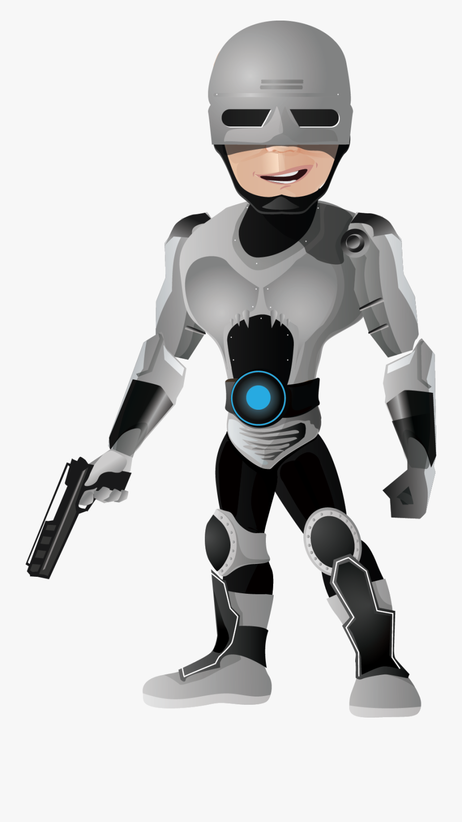 Cyborg Superhero Free On - Robocop Clipart, Transparent Clipart