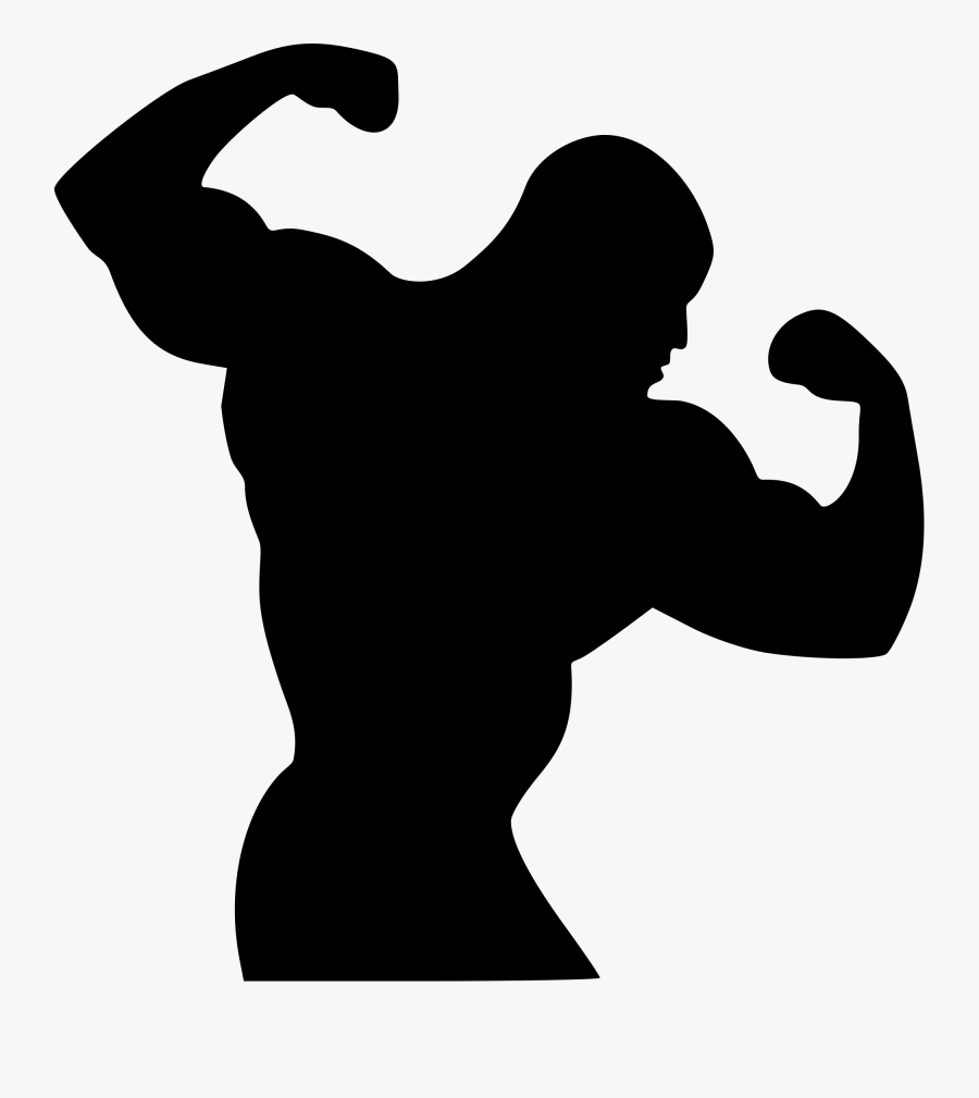 Com Physical Fitness Silhouette - Body Builder Clip Art, Transparent Clipart