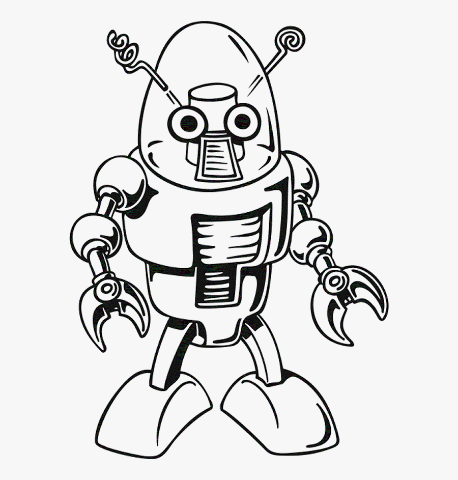 Transparent Robots Clipart Black And White - Pj Masks Robot Coloring Pages, Transparent Clipart