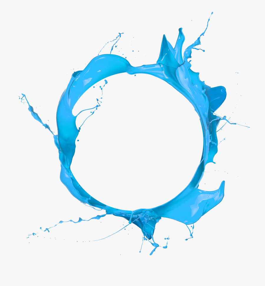 Blue Paint Circle Splash Free Hd Image Clipart, Transparent Clipart