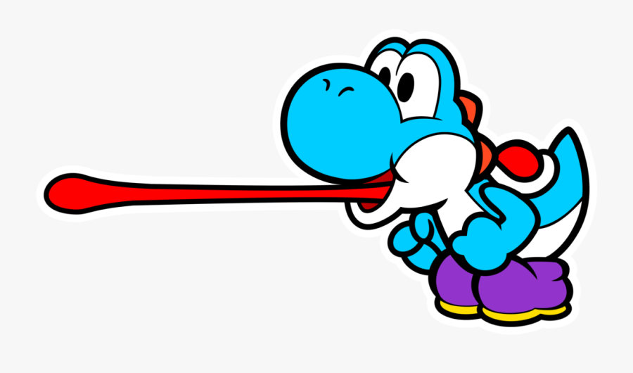 Light Blue Paper Yoshi Vector - Paper Mario Color Splash Yoshi, Transparent Clipart