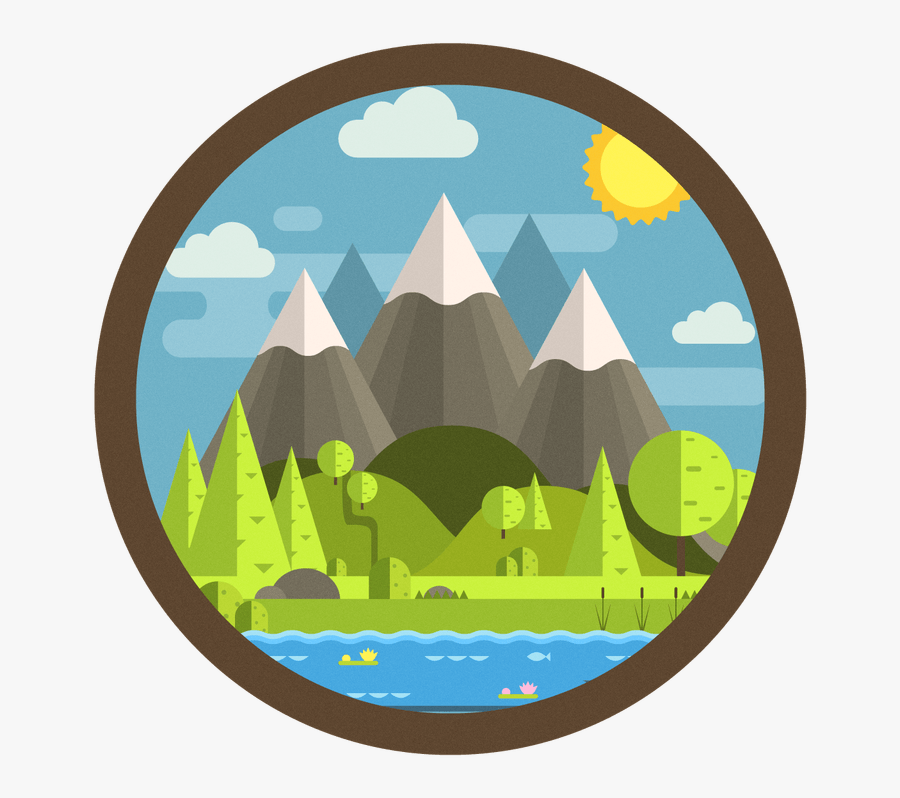 Project Mountain Flat Design - Illustration, Transparent Clipart