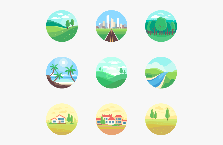 Landscapes Collection - Sims 4 World Icons, Transparent Clipart