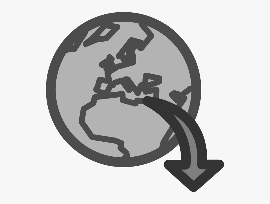Earth With Arrow Svg Clip Arts - Globe Clip Art, Transparent Clipart