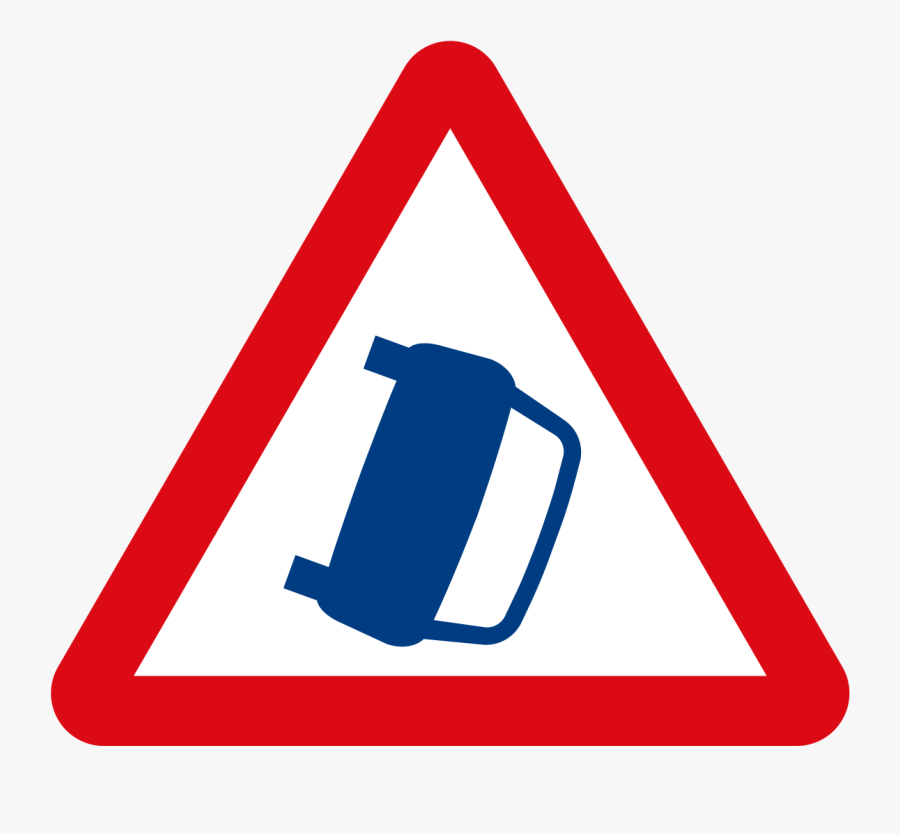 Bend To Right Sign, Transparent Clipart