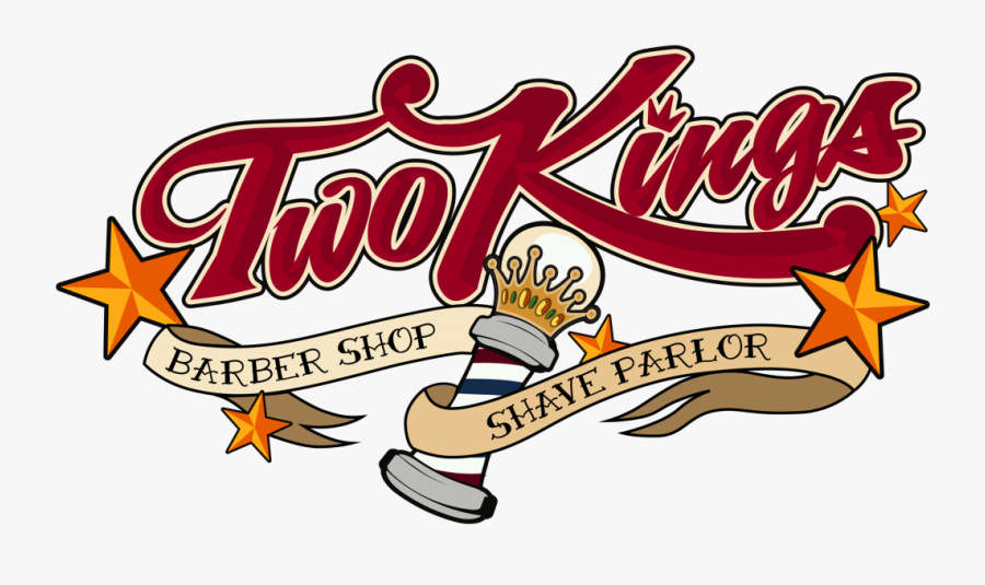 Two Kings Barbershop Logo Hero - Illustration, Transparent Clipart