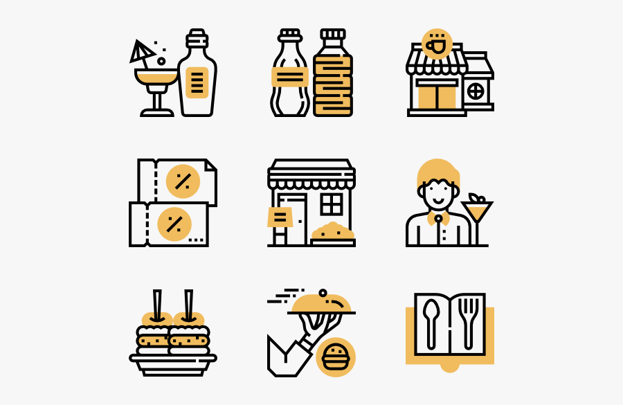 Restaurant - Retailer Flat Icon, Transparent Clipart