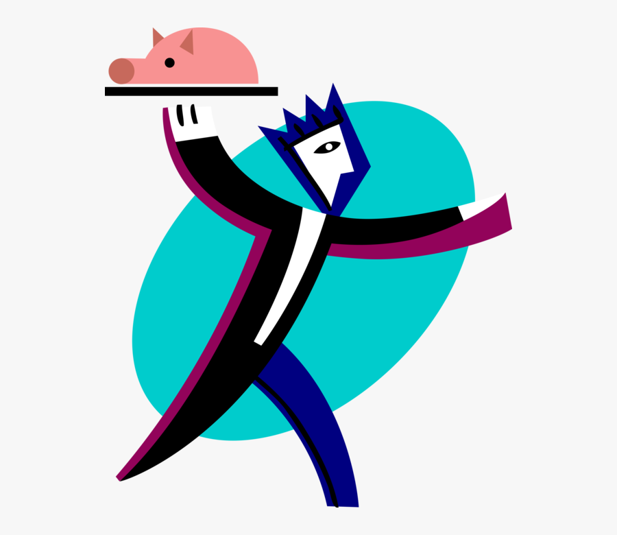 Vector Illustration Of Restaurant Maître D"hôtel Waiter, Transparent Clipart