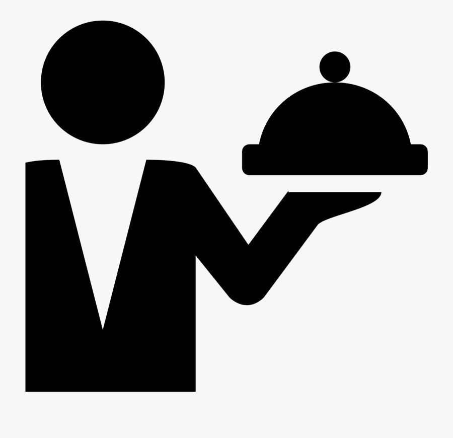 Waiter Icon, Transparent Clipart