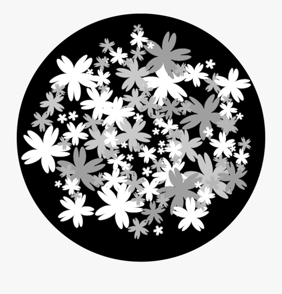 Apollo Design 6133 Bed Of Flowers B&w Superresolution - Flower, Transparent Clipart