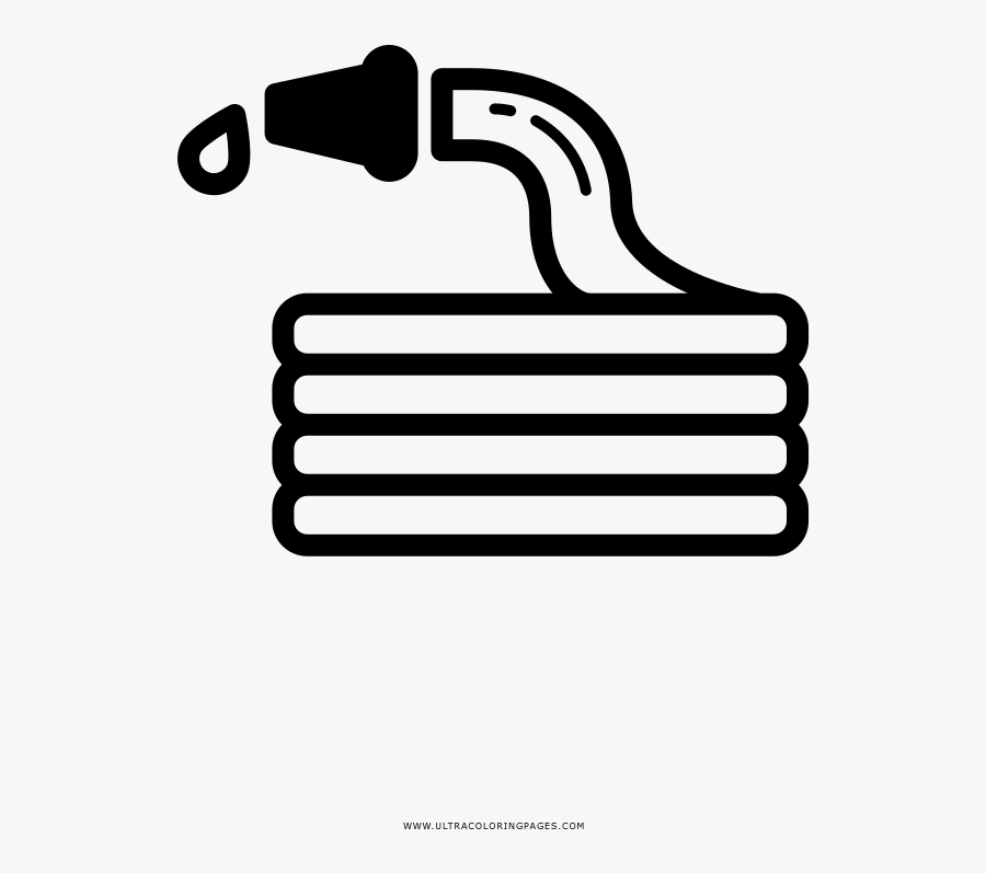 Water Hose Coloring Page - Vector Graphics, Transparent Clipart