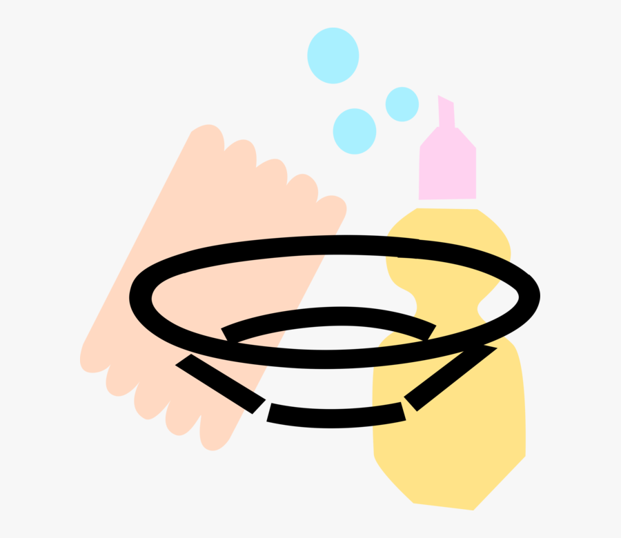 Vector Illustration Of Bowls And Dish Soap With Dish, Transparent Clipart