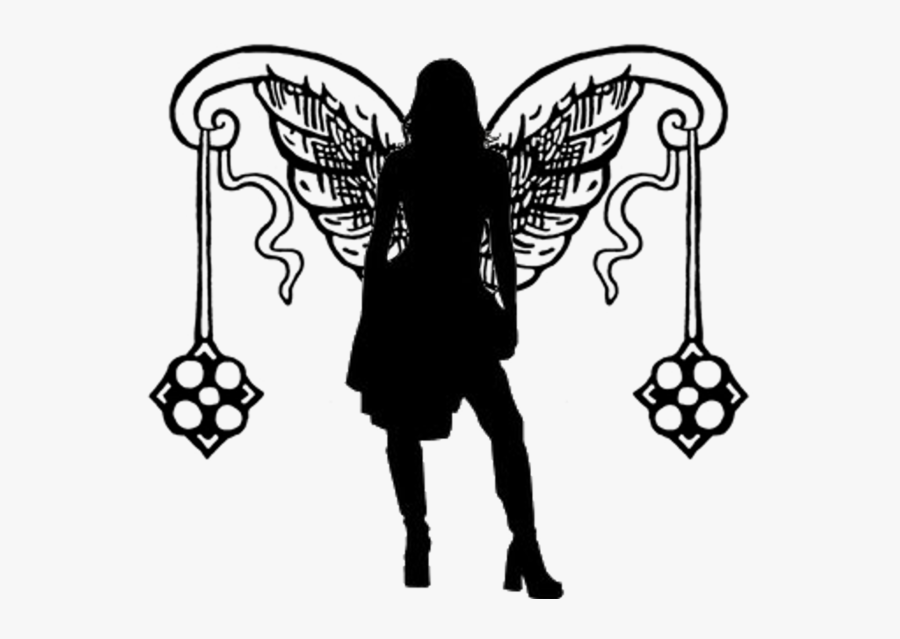 Silhouette Female Angel Clip Art - Silhouette, Transparent Clipart