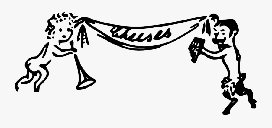 Cherib Holding Cheese Banner Black White Line Art 999px - Cherubs Holding A Sign, Transparent Clipart
