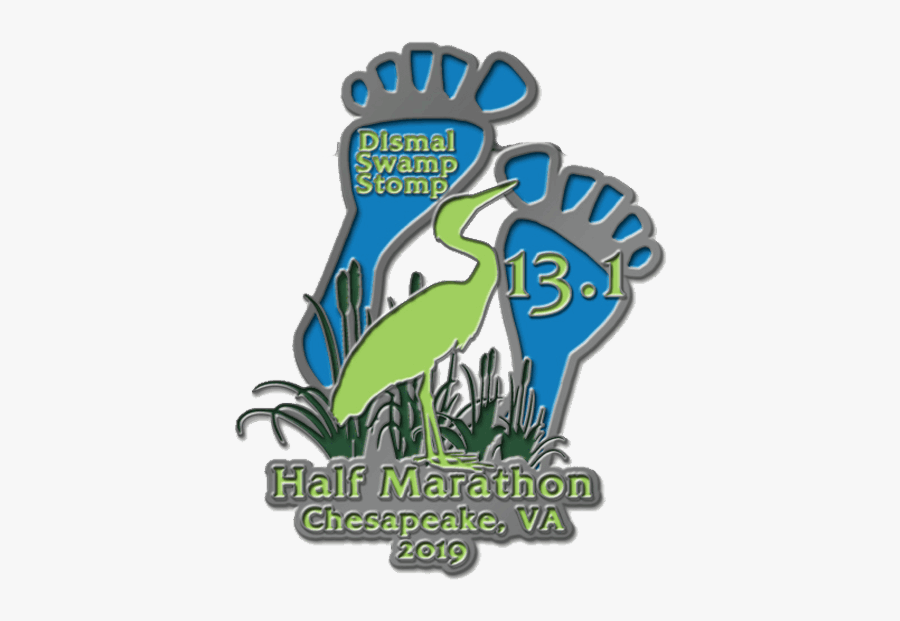 Dismal Swamp Half Marathon Medal, Transparent Clipart