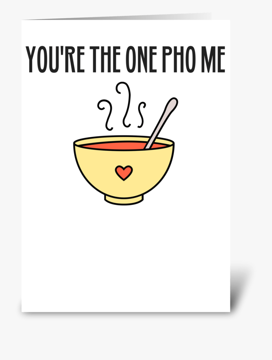 Pho Pun Anniversary And Valentine"s Day Greeting Card, Transparent Clipart