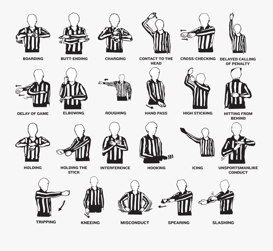 Referee Signals In Hockey Free Transparent Clipart Clipartkey