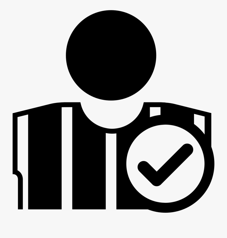 Football Referee With Check Mark - Signos De Arbitro De Futbol, Transparent Clipart
