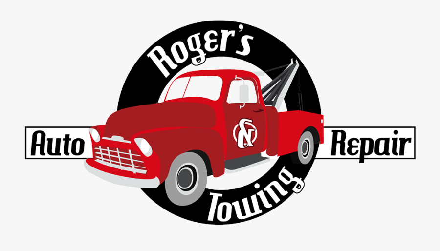 Roger"s Towing And Auto Repair Logo - Pickup Truck, Transparent Clipart