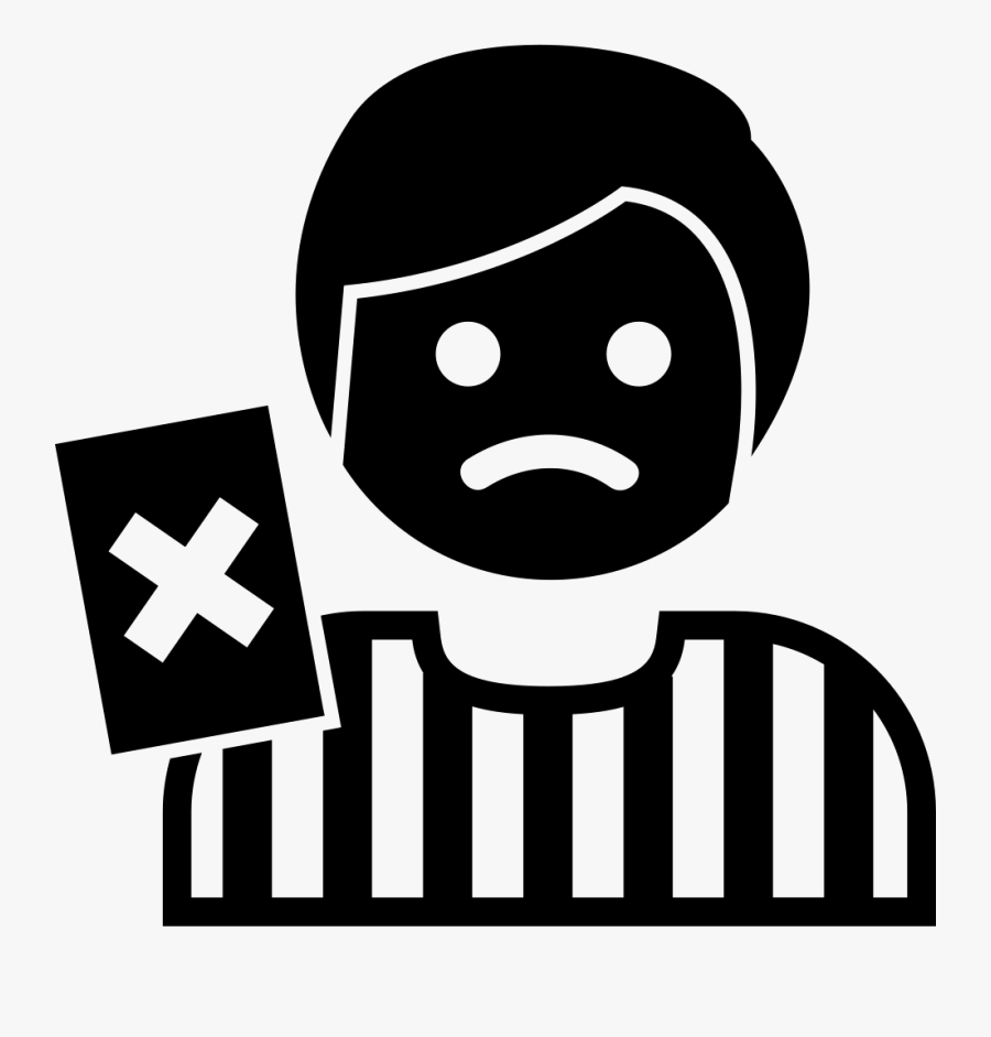 Soccer Referee Calling Foul - Expelled Icon, Transparent Clipart