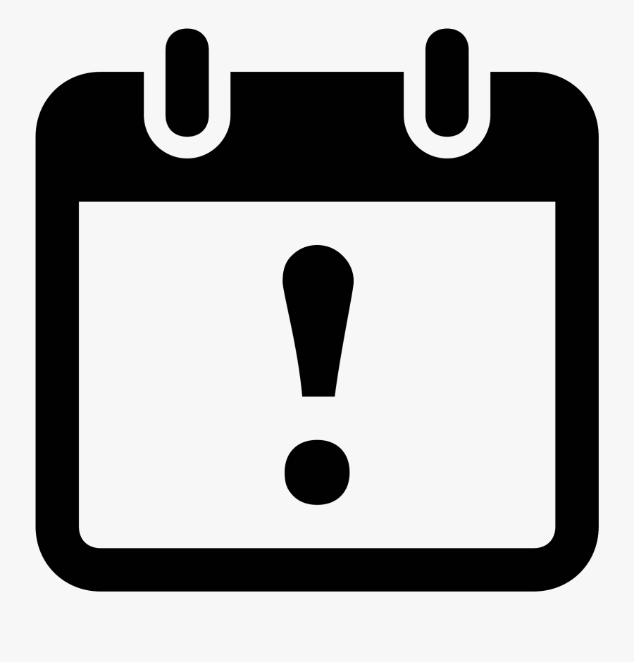 This Icon Looks Like An Exclamation Mark In The Middle - Calendar Pink Icon Png, Transparent Clipart