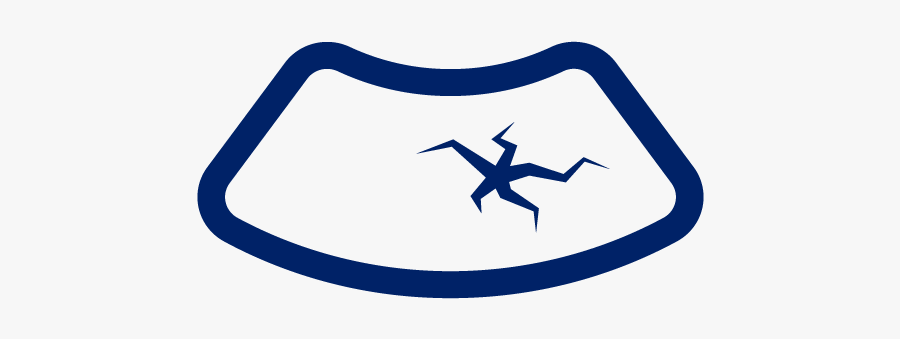 Cracked Car Window Icon, Transparent Clipart