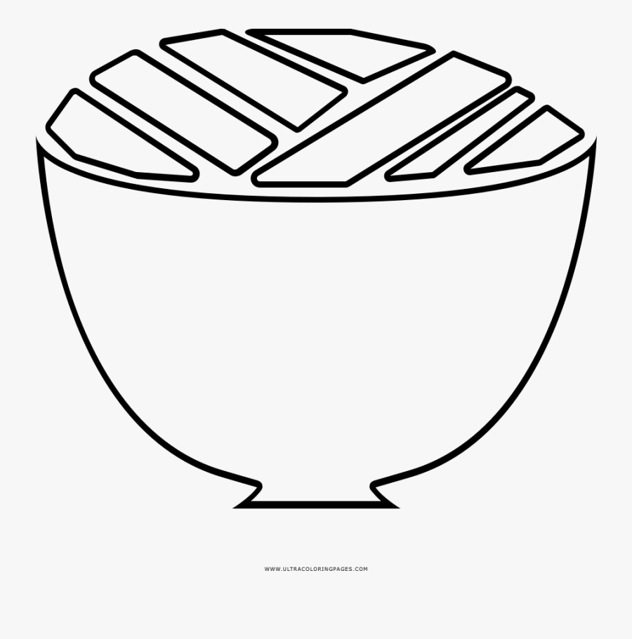 Ramen Coloring Page - Line Art, Transparent Clipart