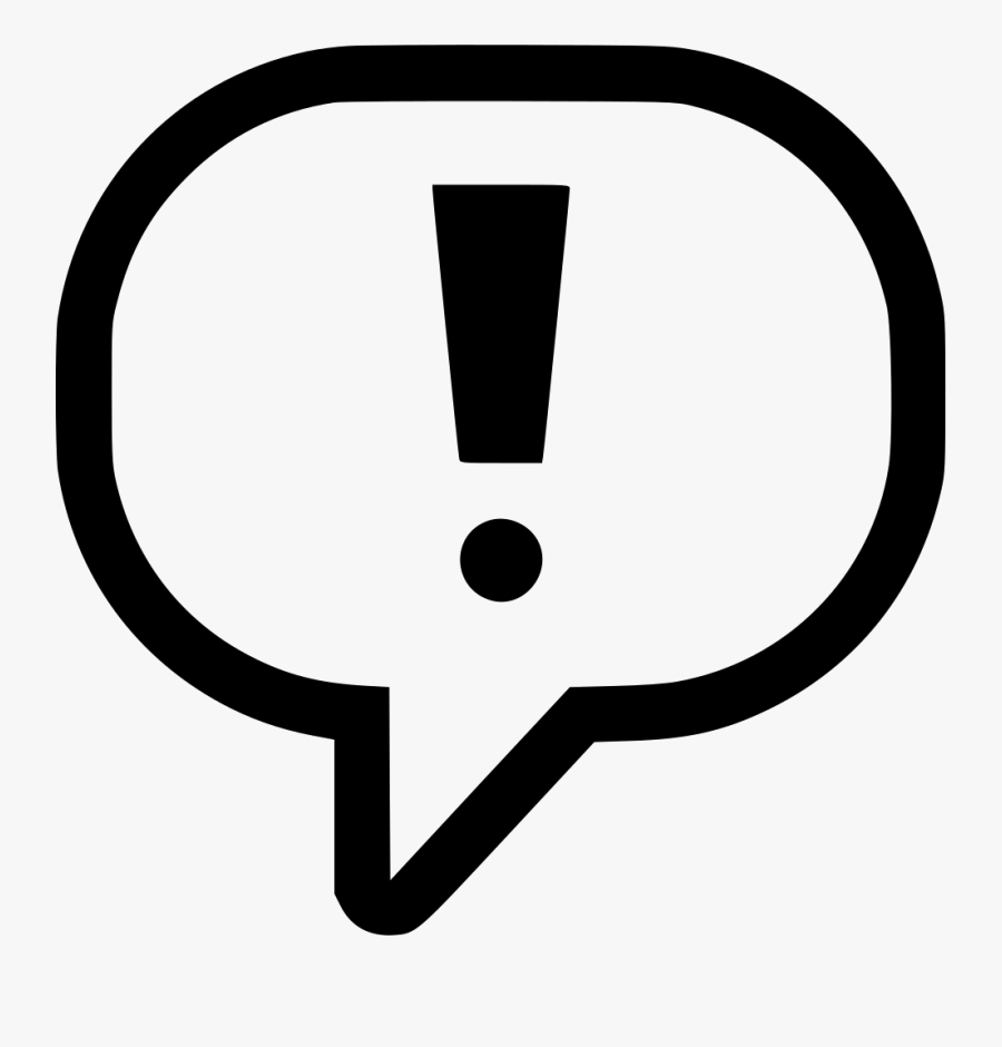 Clip Art Exclamation Bubble - Chat Bubble Exclamation Mark, Transparent Clipart