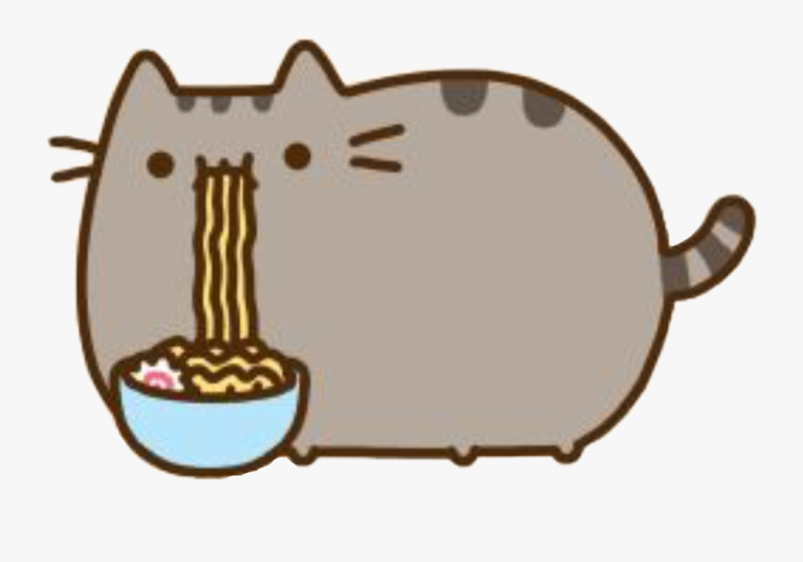 #pusheen #ramen #noodles #foodlover #freetoedit - Pusheen The Cat, Transparent Clipart