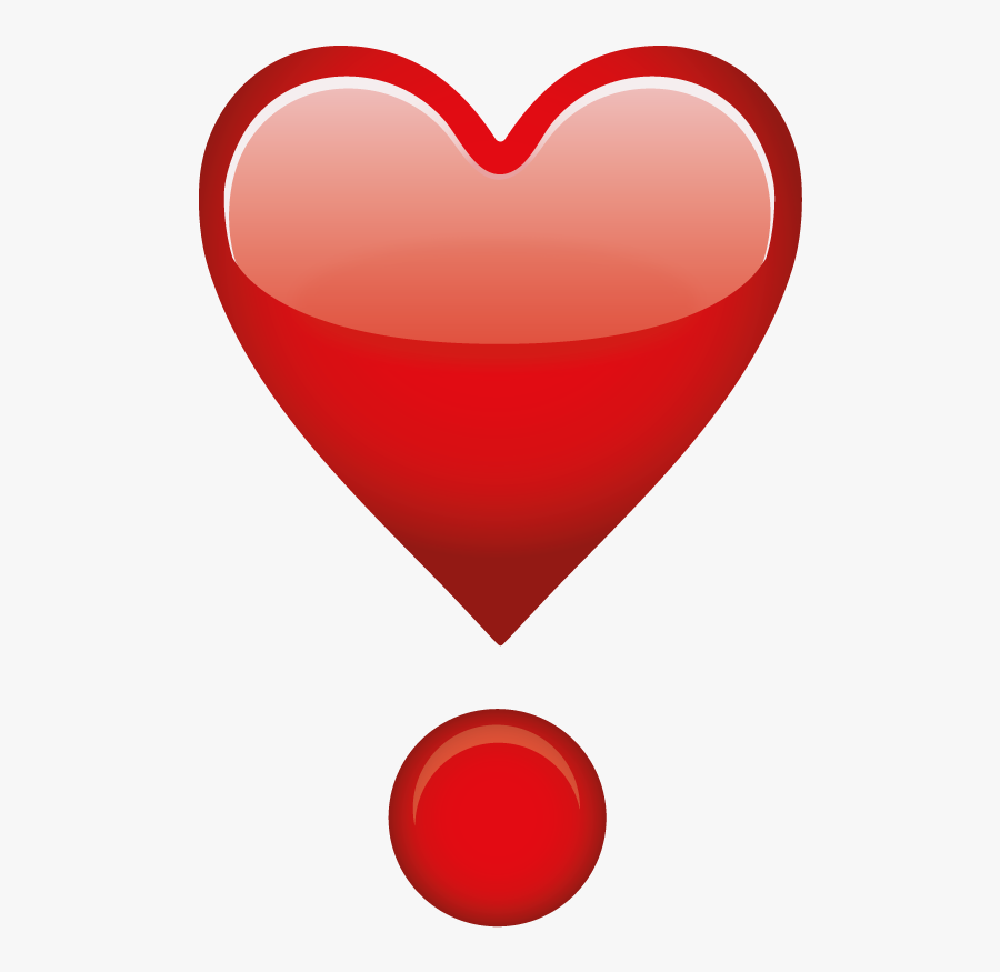 Heart Exclamation Mark Emoji Png, Transparent Clipart