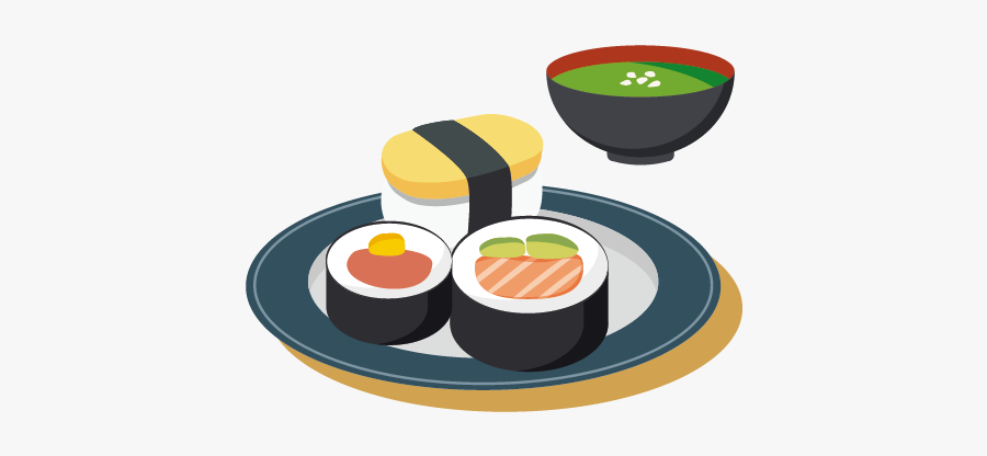 Clip Art Japanese Food Cartoon - Food Dishes Illustration Png, Transparent Clipart