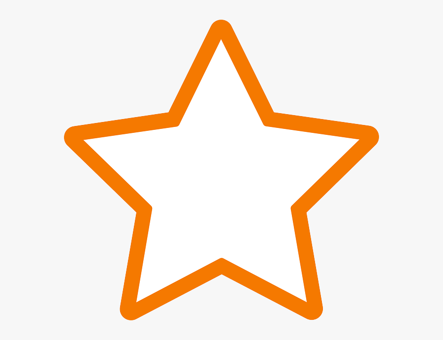 White Star Clip Art - Star Empty, Transparent Clipart