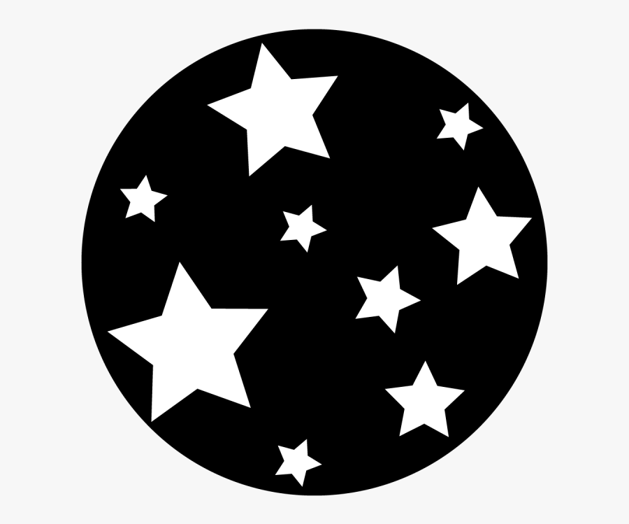 Transparent Stars Circle Png - Star And Moon Cushion, Transparent Clipart