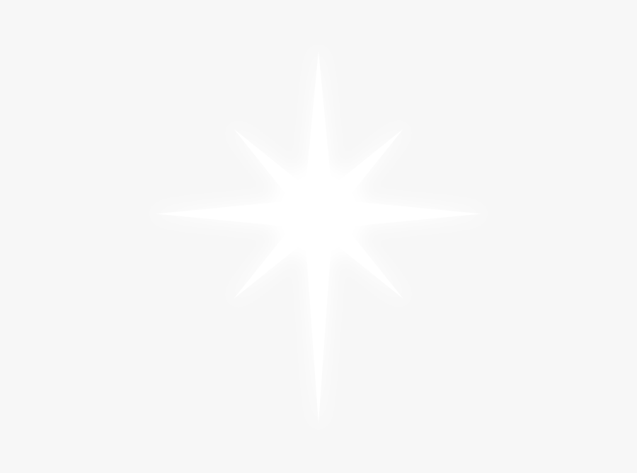Shining Star Clip Art Black And White - White North Star Png, Transparent Clipart