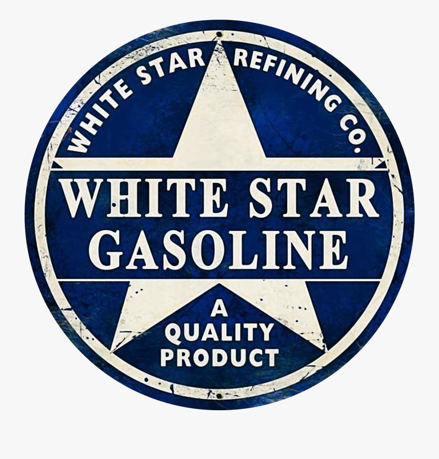 Clip Art Vintage White Star Gasoline - Car Garage Signs Png, Transparent Clipart