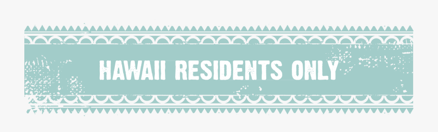 Hawaii Only Banner, Transparent Clipart