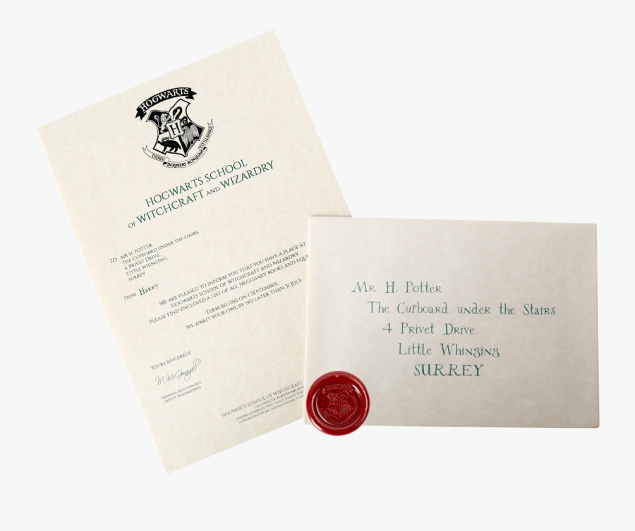 Receive Your Very Own Replica Hogwarts Acceptance Letter - Harry Potter Hogwarts Acceptance Letter Closed, Transparent Clipart