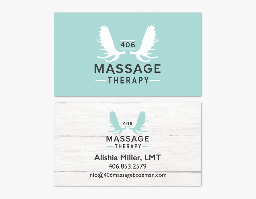 Clip Art Massage Therapy Business Cards - Massage Therapist Name Card, Transparent Clipart