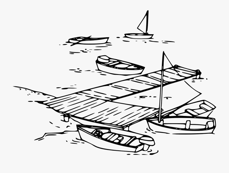 Clip Art Boat Clip Art Transprent - Dock Clipart Black And White, Transparent Clipart