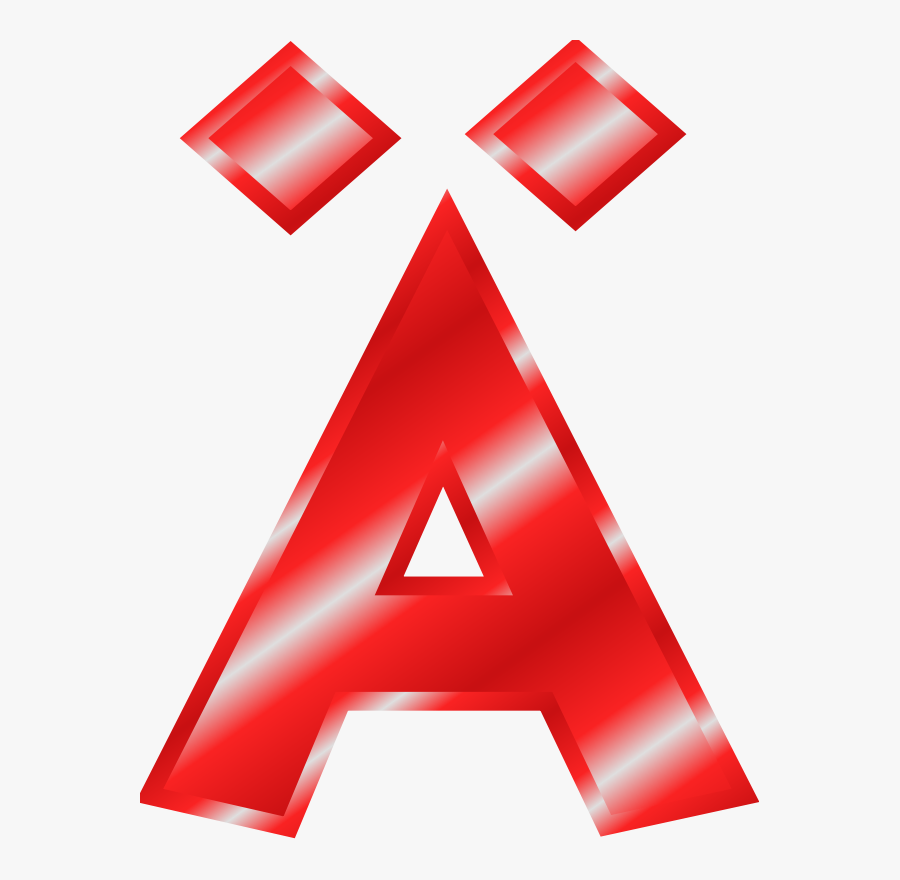 Effect Letters Alphabet Red - Letter A Clip Art, Transparent Clipart